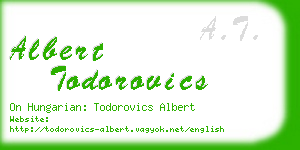 albert todorovics business card